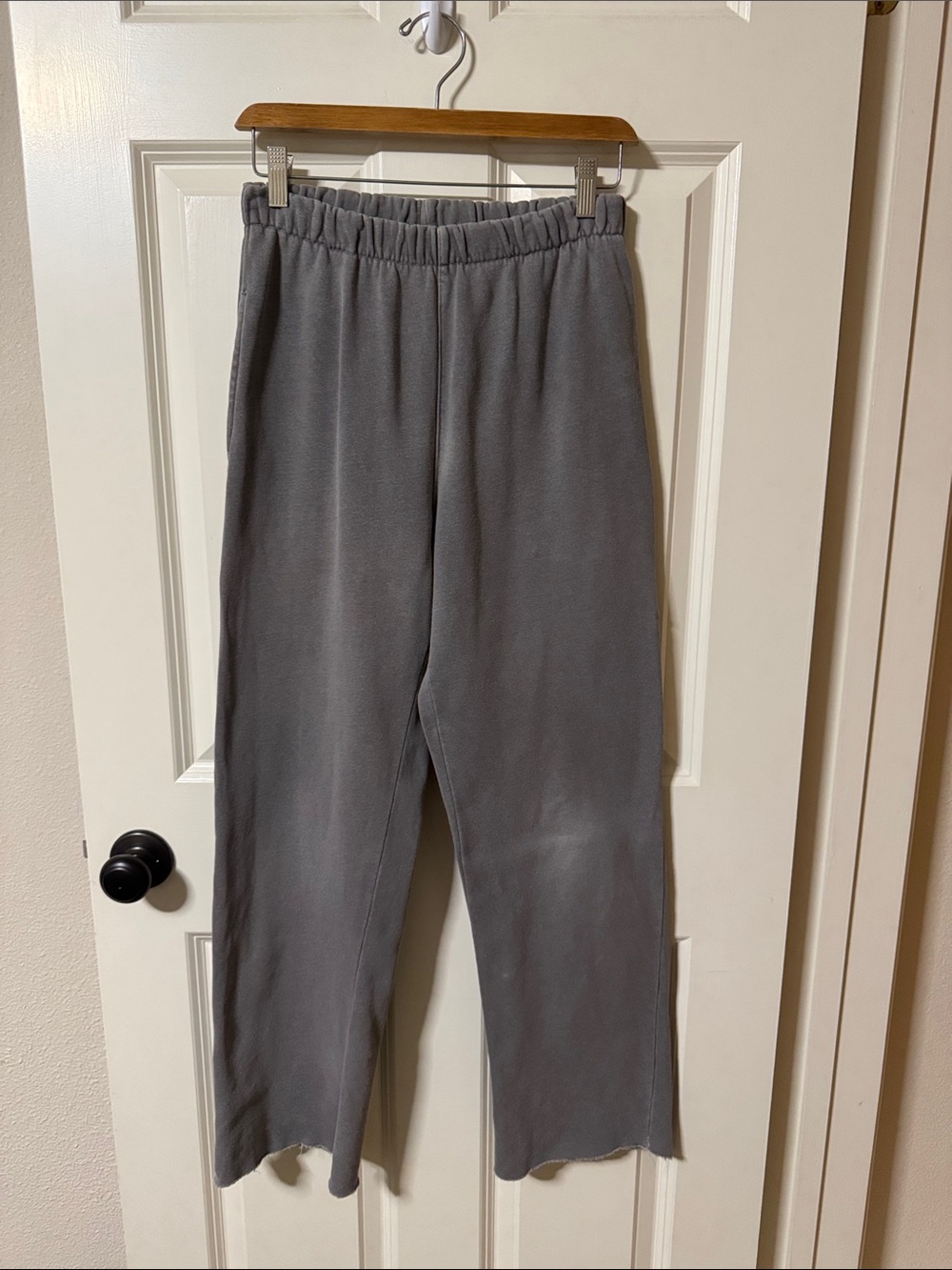 Brandy Melville (John Galt) Gray Distressed Fleece Joggers